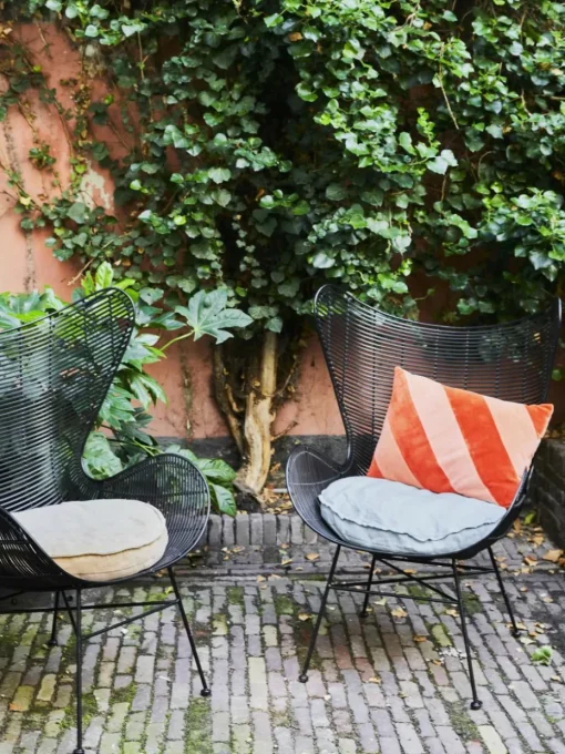 Handgefertigtes Baumwoll-Kissen Striped