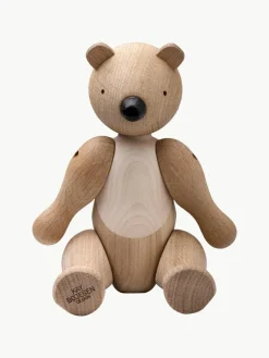 Handgefertigtes Deko-Objekt Bär aus Eichenholz