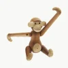 Handgefertigtes Deko-Objekt Monkey aus Teakholz, H 10 cm