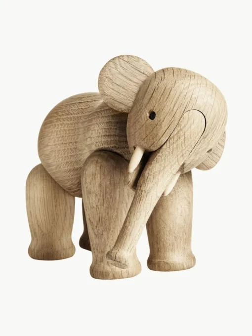 Handgefertigtes Deko-Objekt Elephant aus Eichenholz