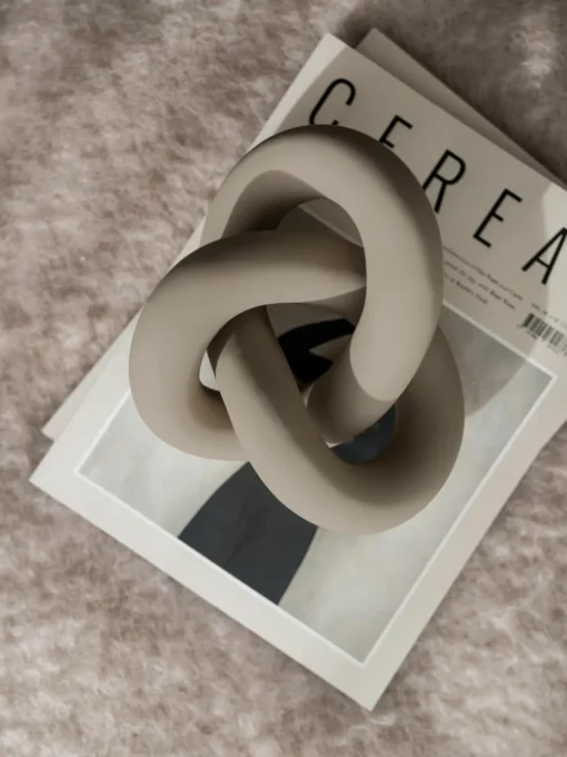 Handgefertigtes Deko-Objekt Knot, H 9 cm