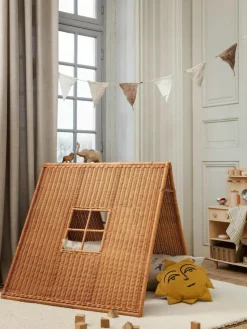 Handgefertigtes Spielzelt Tent aus Rattan