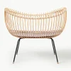 Handgefertigtes Stubenbett Lola aus Rattan
