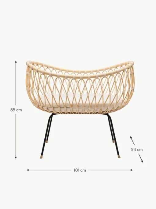Handgefertigtes Stubenbett Emil aus Rattan