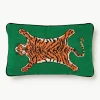 Handgefertigtes Woll-Dekokissen Tiger
