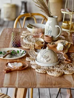 Handgemachte Butterdose Bea mit Gräser-Motiv