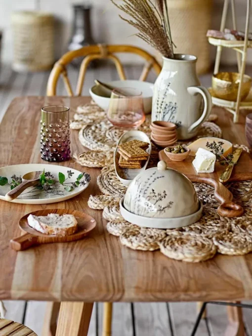 Handgemachte Butterdose Bea mit Gräser-Motiv