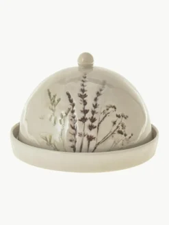 Handgemachte Butterdose Bea mit Gräser-Motiv