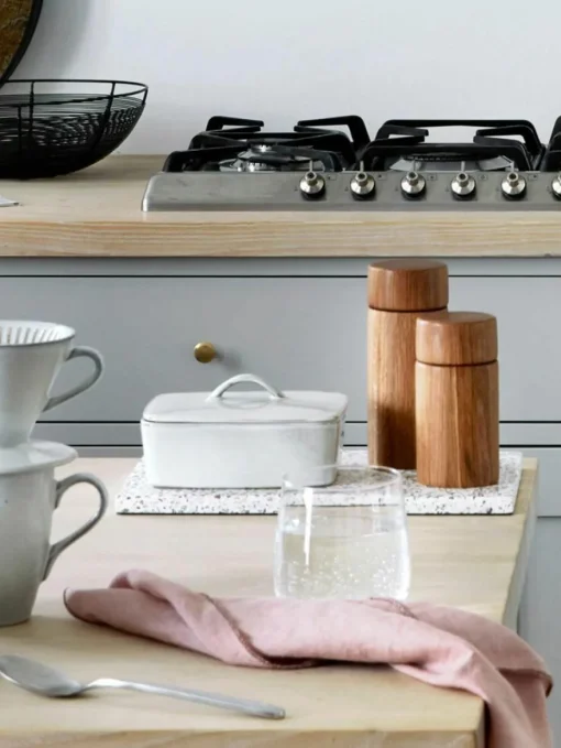 Handgemachte Butterdose Nordic Sand