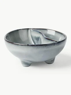 Handgemachte Dipschälchen Nordic Sea, 4 Stück