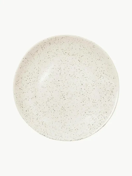 Handgemachte Frühstücksteller Nordic Vanilla, 4 Stück