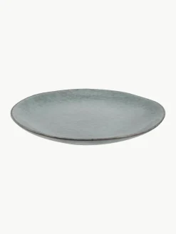 Handgemachte Frühstücksteller Nordic Sea, 4 Stück