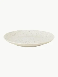 Handgemachte Frühstücksteller Nordic Vanilla, 4 Stück