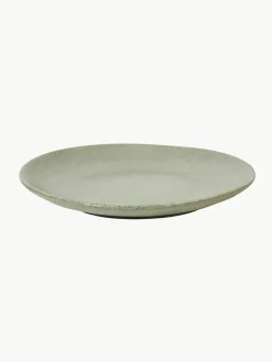 Handgemachte Frühstücksteller Nordic Marsh, 4 Stück