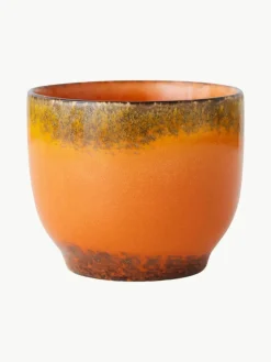 Handgemachte Keramik-Kaffeebecher 70's, 4 Stück