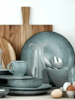 Handgemachte Platzteller Nordic Sea, 4 Stück