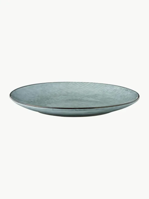 Handgemachte Platzteller Nordic Sea, 4 Stück