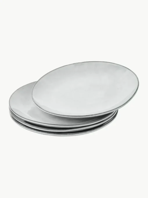 Handgemachte Platzteller Nordic Sand, 4 Stück