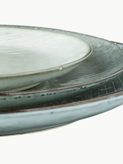 Handgemachte Platzteller Nordic Sea, 4 Stück