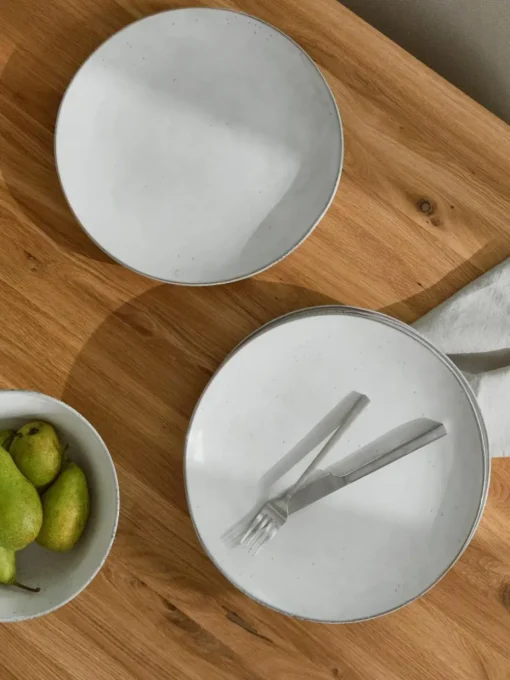 Handgemachte Platzteller Nordic Sand, 4 Stück