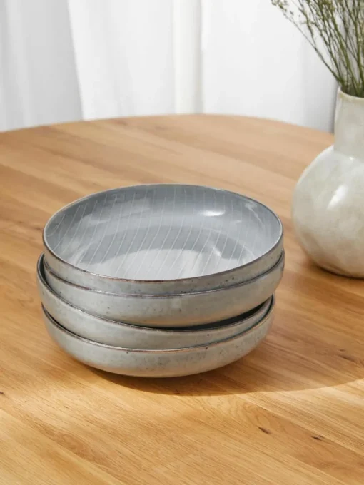 Handgemachte Schalen Nordic Sea, Ø 22 cm, 4 Stück