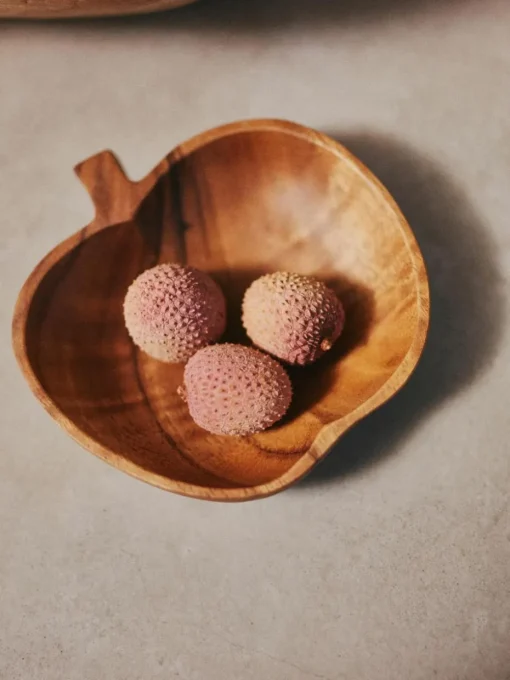 Handgemachte Schälchen Fruit aus Akazienholz, 2 Stück
