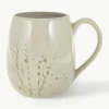 Handgemachte Tasse Bea mit Gräser-Motiv