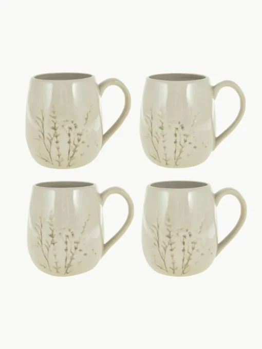 Handgemachte Tasse Bea mit Gräser-Motiv