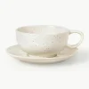 Handgemachte Teetasse Nordic Vanilla mit Untertasse