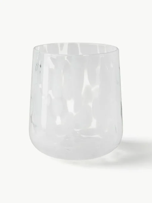 Handgemachte Wassergläser Oakley mit Tupfen-Muster, 4 Stück