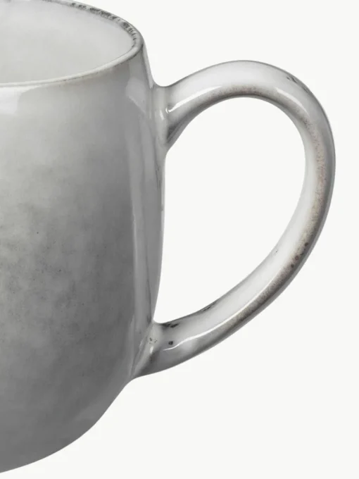 Handgemachte XL Teetassen Nordic Sand, 2 Stück