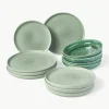 Handgemachtes Geschirr-Set Pam mit reaktiver Glasur, 4 Personen (12-tlg.)