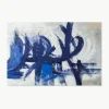 Handgemaltes Leinwandbild Blue Stroke