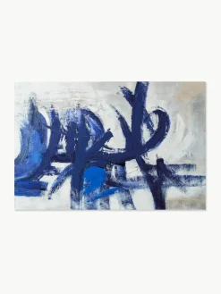 Handgemaltes Leinwandbild Blue Stroke