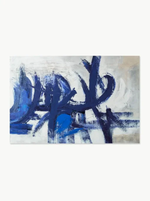 Handgemaltes Leinwandbild Blue Stroke
