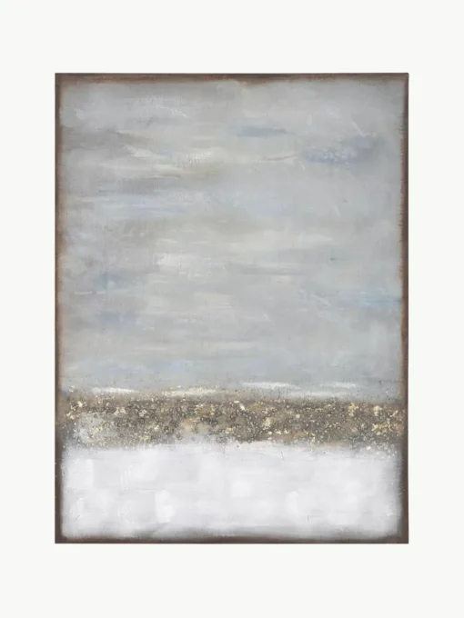 Handgemaltes Leinwandbild Abstract Horizon mit Holzrahmen