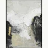 Handgemaltes Leinwandbild White Noir mit Holzrahmen