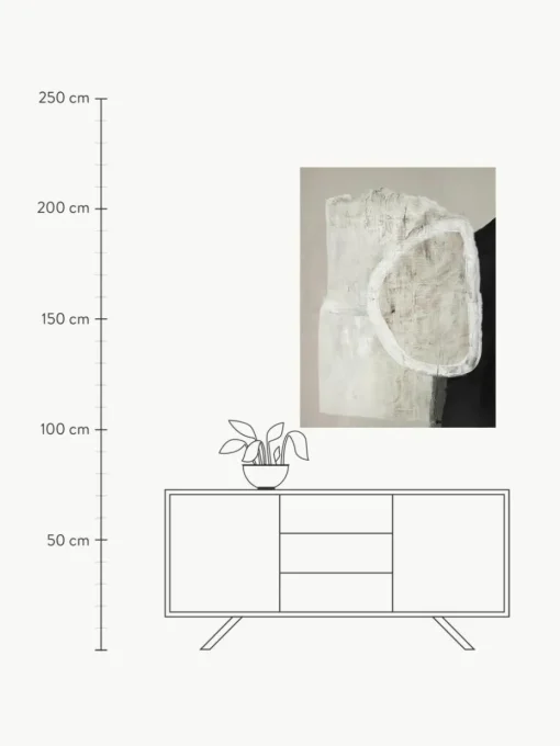 Handgemaltes Leinwandbild White Stone