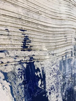 Handgemaltes Leinwandbild Blue Stroke