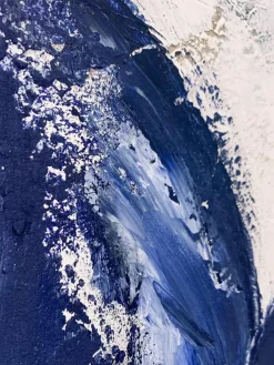 Handgemaltes Leinwandbild Blue Stroke