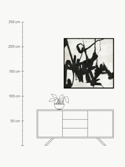 Handgemaltes Leinwandbild Playblack mit Holzrahmen
