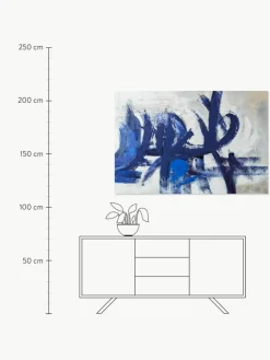 Handgemaltes Leinwandbild Blue Stroke