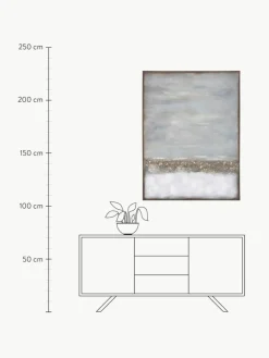 Handgemaltes Leinwandbild Abstract Horizon mit Holzrahmen