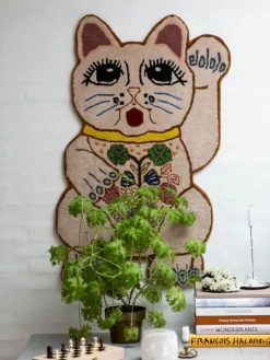 Handgetuftete Wollfußmatte Lucky