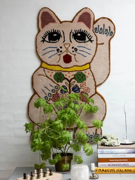 Handgetuftete Wollfußmatte Lucky