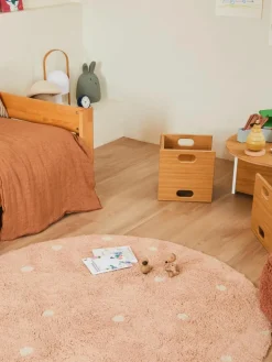 Handgetufteter runder Kinderteppich Dot mit Hoch-Tief-Effekt, waschbar