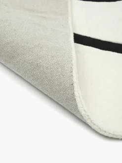 Handgetufteter Wollteppich Line mit One Line Zeichnung