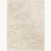 Handgewebter Kinderteppich Clouds mit Hoch-Tief-Effekt, waschbar