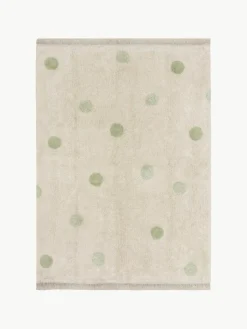 Handgewebter Kinderteppich Hippy Dots, waschbar