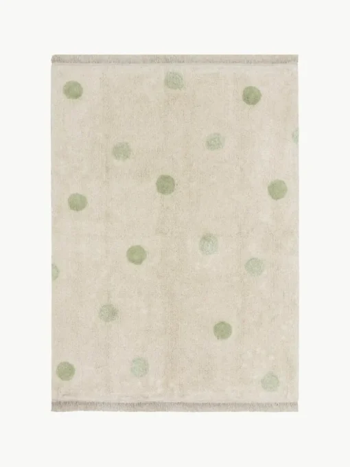 Handgewebter Kinderteppich Hippy Dots, waschbar